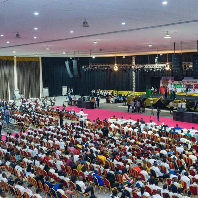 Soludo alongside His Deputy flags off the second phase of the Youth Empowerment programme ” One Youth Two Skills” in Awka.